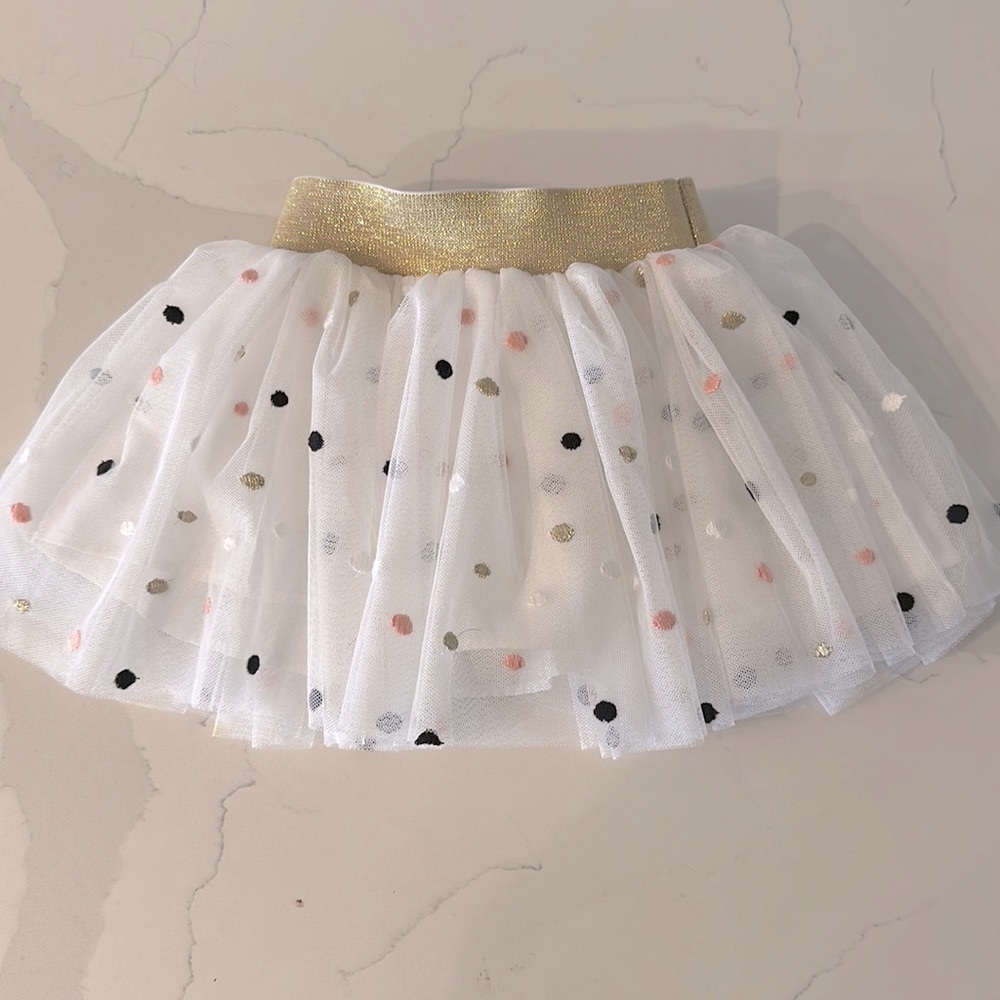 White baby polkadot tutu